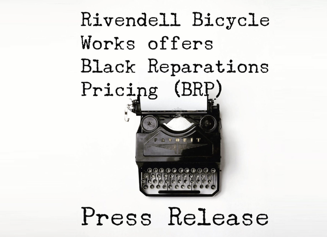 Rivendell Bikes Offering Black Reparations Pricing for Black Customers