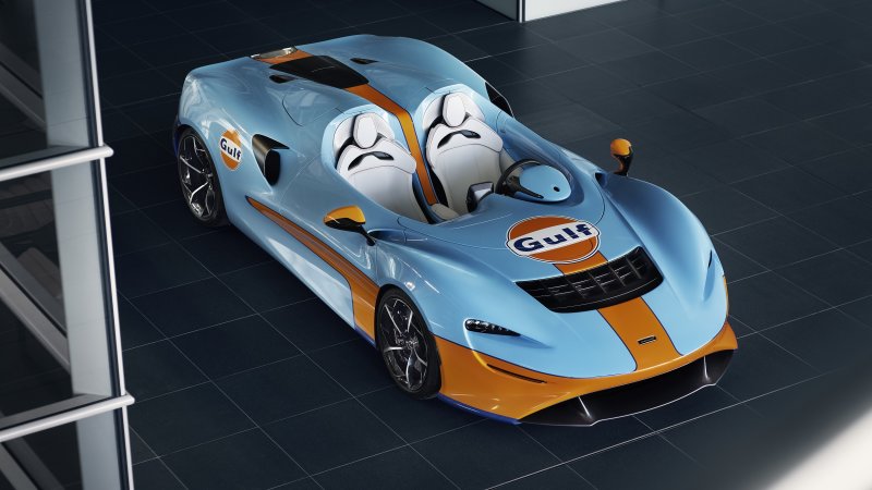 McLaren Elva Gulf Theme introduced at 2020 Goodwood SpeedWeek