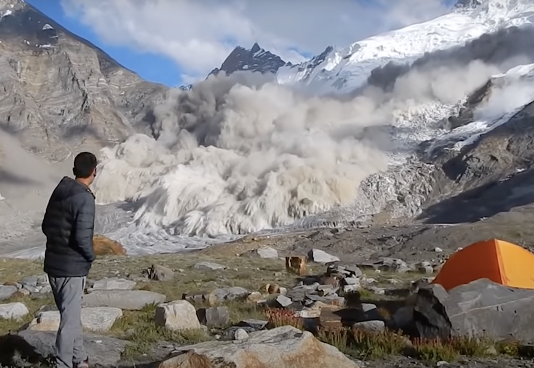 Ice and Rock Shake Loose in Dramatic, Basecamp-Adjacent Himalayan Avalanche
